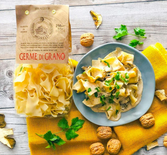 Straccetti with Porcini Mushrooms and Walnut Cream