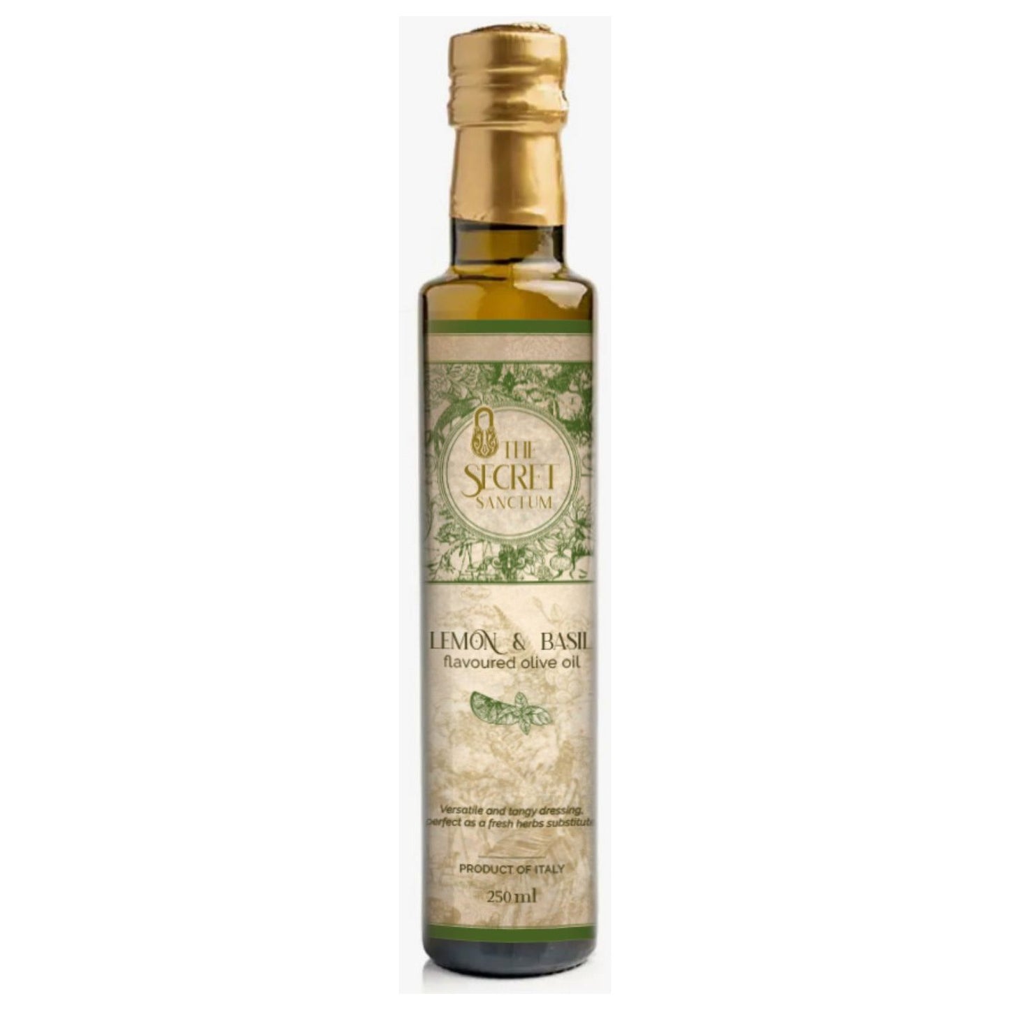 LEMON AND BASIL flavoured olive oil 250 ml - Old label