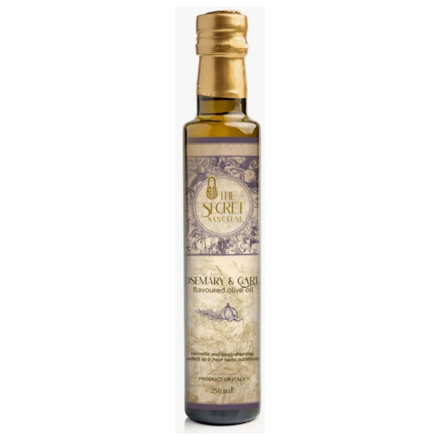 ROSEMARY AND GARLIC flavoured olive oil 250 ml - Old label