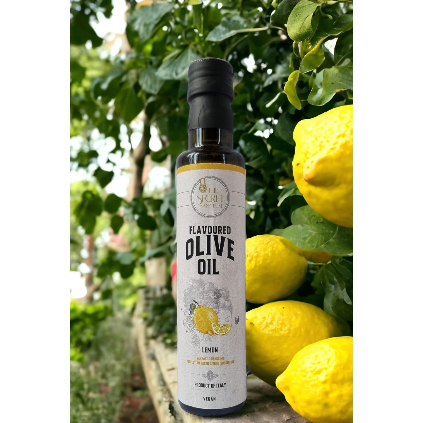 LEMON flavoured olive oil 250 ml - MADE WITH FRESH FRUIT - NO AROMAS