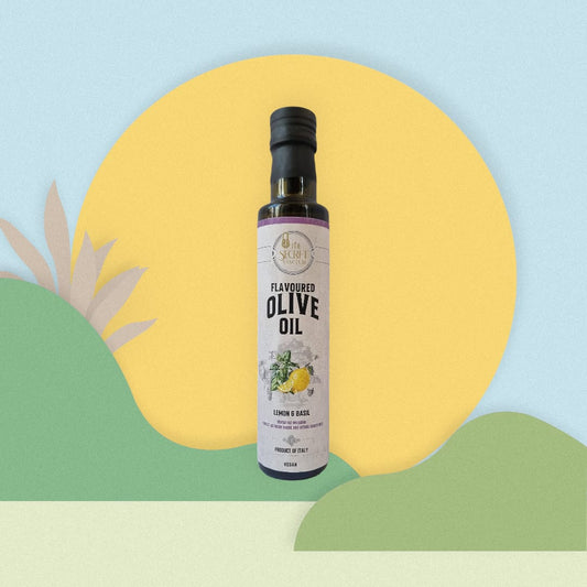 LEMON AND BASIL flavoured olive oil 250 ml - New label