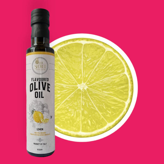 LEMON flavoured olive oil 250 ml - MADE WITH FRESH FRUIT - NO AROMAS