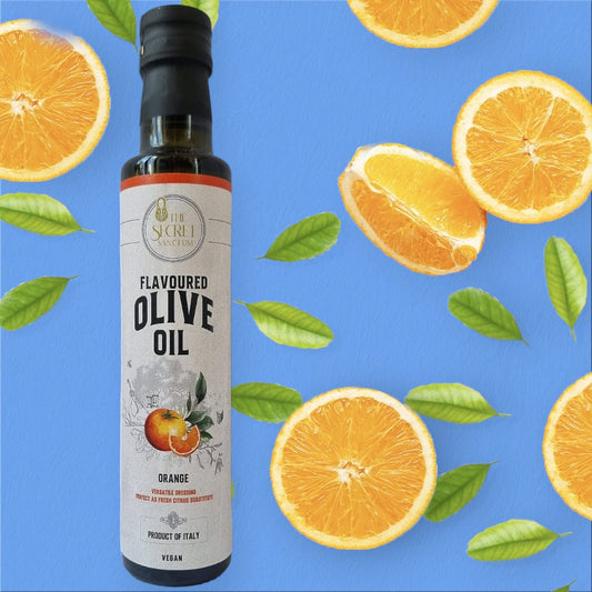 ORANGE flavoured olive oil 250 ml - MADE WITH FRESH FRUIT - NO AROMAS