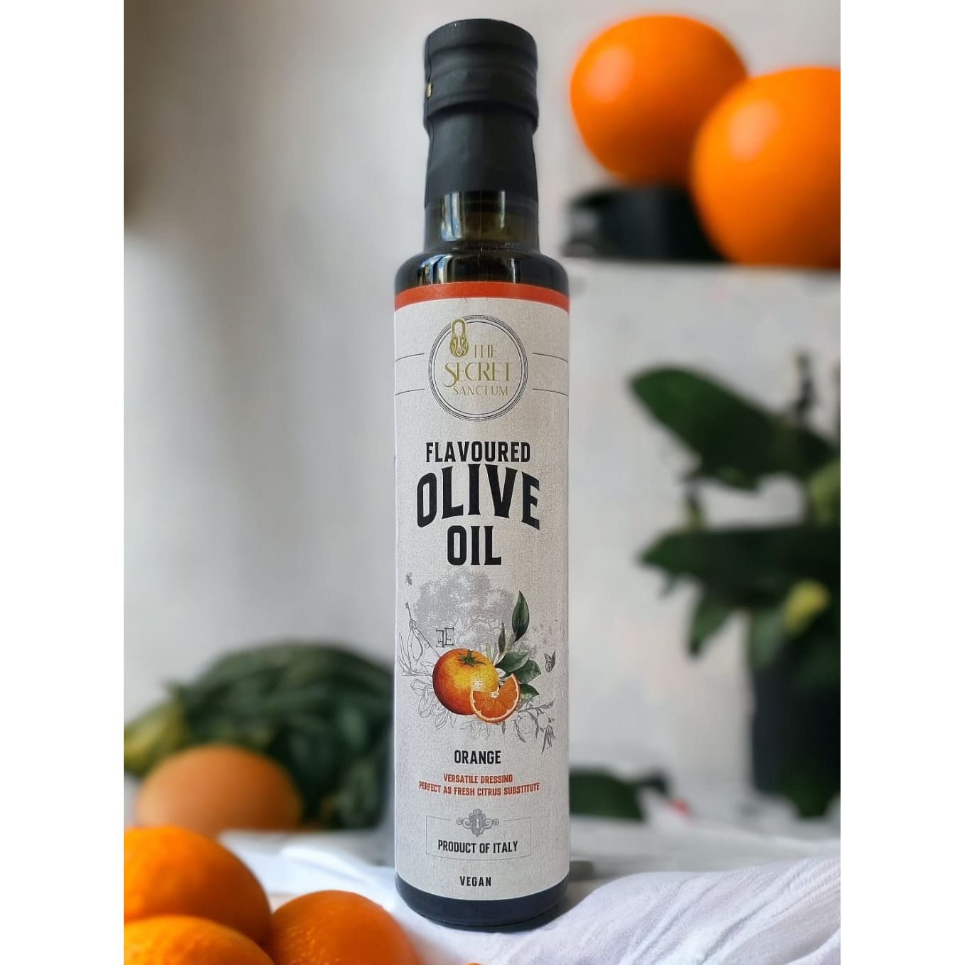ORANGE flavoured olive oil 250 ml - MADE WITH FRESH FRUIT - NO AROMAS