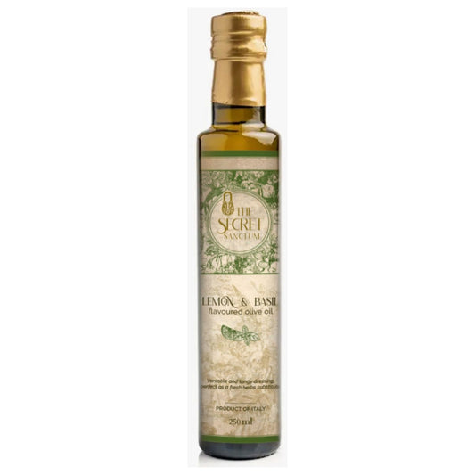 LEMON AND BASIL flavoured olive oil  250 ml - Old label