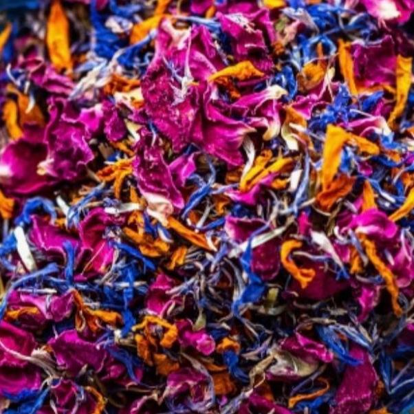 Edible flower petals -  'Blooming Trio Edibles' - dried natural - 10 gr.