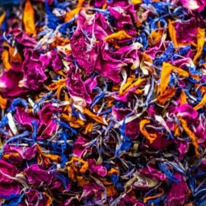 Edible flower petals -  'Blooming Trio Edibles' - dried natural - 10 gr.